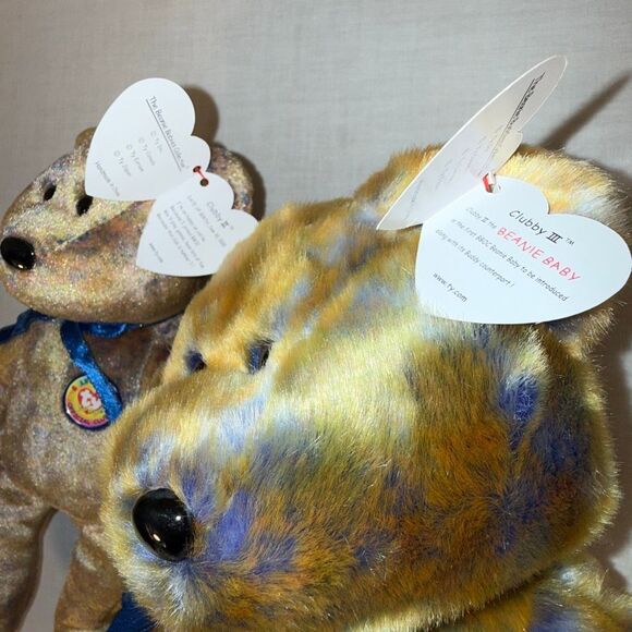 Authentic 1999 TY Beanie Baby & Beanie Buddy Matching Set – Clubby III™ (Final B - Picture 5 of 11